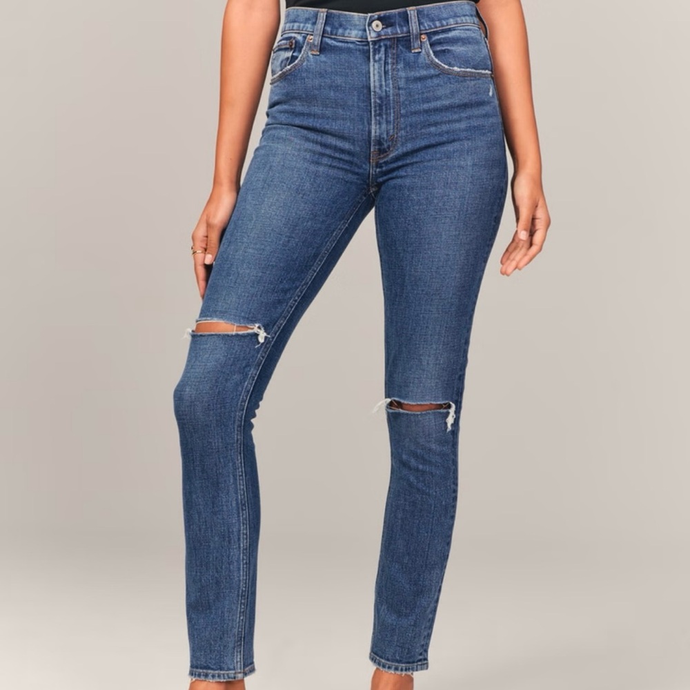 A&F High Rise Skinny Jeans